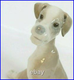 Lladro Sitting Dog Porcelain Figurine #4583