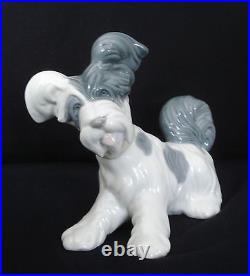 Lladro Skye Terrier Puppy Dog 6 Tall Porcelain Figurine #4643 Retired 1985 Mint