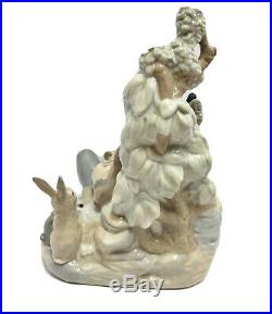 Lladro Sleeping Hunter Rabbits Dog Large Porcelain Figurine