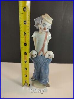 Lladro Society Figurine LITTLE PALS CIRCUS CLOWN WITH PUPPIES DOGS #7600 Mint
