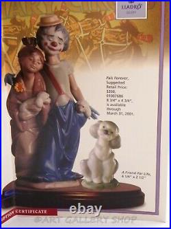 Lladro Society Figurine PALS FOREVER CLOWN GIRL & DOGS #7686 Retired Mint Box