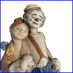 Lladro Society Figurine PALS FOREVER CLOWN GIRL & DOGS #7686 Retired Mint W Box
