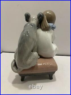 Lladro Spain Figurine WE Can't PLAY #5706 Girl With Her Dog Retired mint con