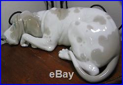 Lladro Spain Porcelain Basset Hound Dog Statue Figurine