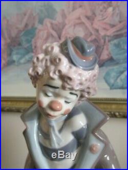 Lladro Spain Porcelain Figurine 5901 Surprise Clown With Dog & Puppies Mint