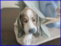 Lladro Spain Porcelain Figurine Dog's Best Friend # 5688 Girl Dog