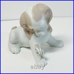 Lladro Spaniel Dog Snail Uncatalogued Prototype Matte Porcelain Vintage 3 Tall