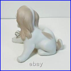 Lladro Spaniel Dog Snail Uncatalogued Prototype Matte Porcelain Vintage 3 Tall