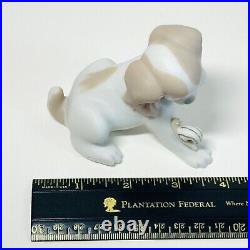 Lladro Spaniel Dog Snail Uncatalogued Prototype Matte Porcelain Vintage 3 Tall