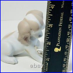 Lladro Spaniel Dog Snail Uncatalogued Prototype Matte Porcelain Vintage 3 Tall