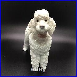 Lladro Standing Poodle Dog (wooly Dog) Glazed Porcelain Figurine