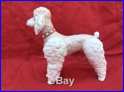 Lladro Standing Poodle Dog (wooly Dog) Glazed Porcelain Figurine #1259 Mint