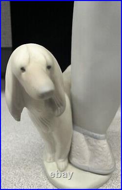 Lladro Stepping Out Lady Afghan Hound Dog #1537 Figurine