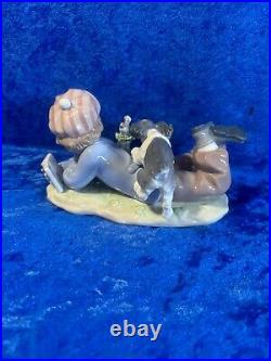 Lladro Study Buddies Boy withDog Figurine #5451