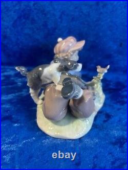 Lladro Study Buddies Boy withDog Figurine #5451