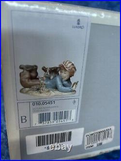 Lladro Study Buddies Boy withDog Figurine #5451