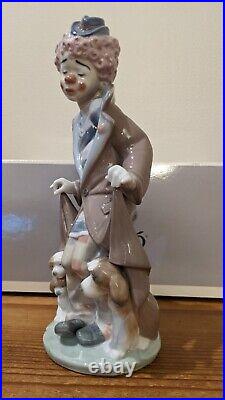 Lladro Surprise Clown with Dogs Under Coat Porcelain Figurine #5901
