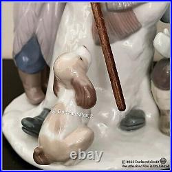 Lladro THE SNOWMAN #5713 Children & Dog Excellent Condition withOriginal Box Retd