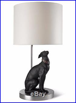 Lladro Table LAMP DOG 01023084 ATTENTIVE GREYHOUND LAMP (CE) NEW IN A BOX