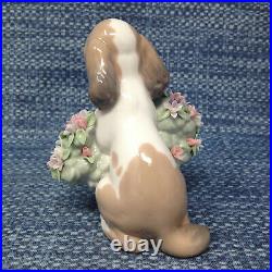 Lladro Take Me Home 6574 Dog with Flowers Figurine 4.25 EUC in Box