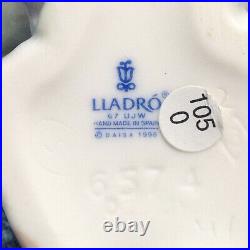 Lladro Take Me Home 6574 Dog with Flowers Figurine 4.25 EUC in Box