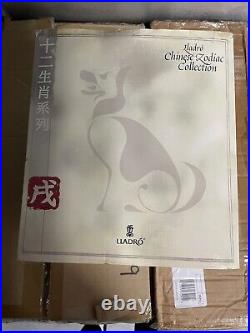 Lladro The Dog Chinese Zodiac #8143 Figure Retired MINT WithBox And Base