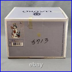 Lladro The Snow Man 5713 Signed Children Dog Snowman 8.5 Inch Porcelain Figurine