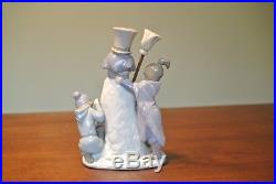 Lladro The Snowman Figurine #5713 with Box Children Dog Christmas Mint