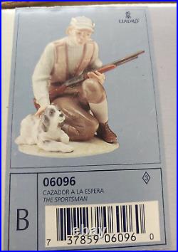 Lladro The Sportsman #6096 Hunter with Dog and Gun NEW IN BOX Retired Spain