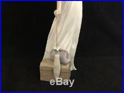 Lladro Traveling Companions Lady With Dog #6753 Mint Figurine