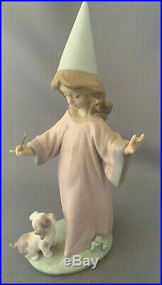 Lladro Under My Spell Girl with Wand and Dog Figurine No 6170. Boxed