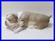 Lladro Unlikely Friends Figurine Dog & Cat Napping #6417 Retired 2005