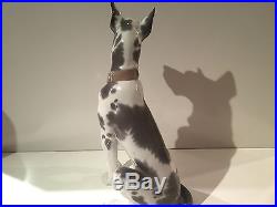 Lladro Very Large Rare Great Dane Dog Puppy Gloss Finish Figurine 6558