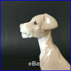 Lladro Very Old, Very Rare First Issue Terrier Dog with 1965-70 Mark, Flawless