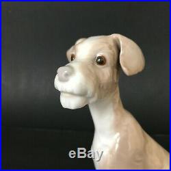 Lladro Very Old, Very Rare First Issue Terrier Dog with 1965-70 Mark, Flawless