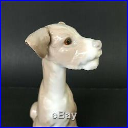 Lladro Very Old, Very Rare First Issue Terrier Dog with 1965-70 Mark, Flawless