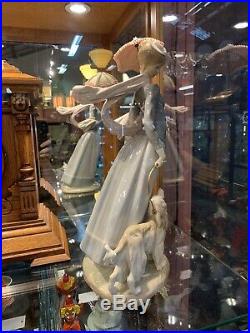 Lladro Victorian Lady & Dog Figurine