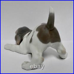 Lladro Vintage Porcelain LARGE PLAYFUL PUPPY by Julio Fernández 1970 6.5L MINT