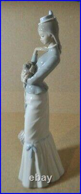 Lladro WALK WITH THE DOG # 4893 Glazed Porcelain Figurine No Box 14