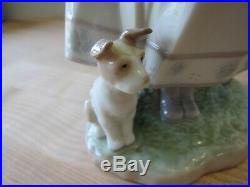 Lladro Waiting For Your Letter 6852 Girl with Puppy Dog Mint in Box