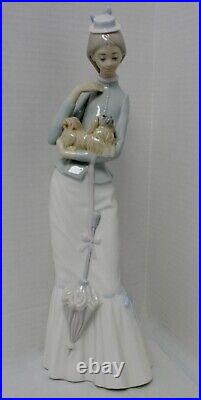 Lladro Walking with the Puppy Dog by Jose Roig #4893 Retired Vintage 1974 MINT