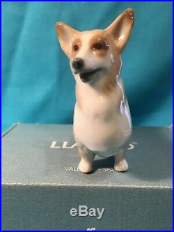 Lladro Welch Corgi dog statue figure 8339 Dasia 2007 Spain Orig $175 JM 18