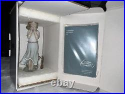 Lladro Whispering Breeze Sweet Girl with Dog Mint in Box #8121