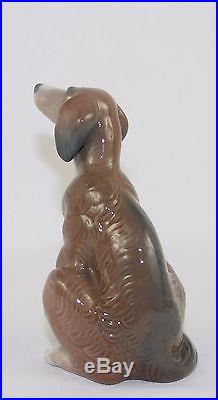 Lladro Wolf Hound #5356 Figurine Dog Sitting Perfect