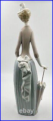 Lladro Woman With Dog Figurine Dama De Bulevar Parasol 4761 Excellent Cond