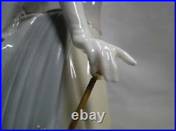 Lladro Woman with Dog Figurine, Umbrella, #4761, 14 Tall