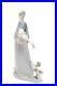 Lladro Woman with Duck + Dog Porcelain Figurine Multicolor Size 11.5