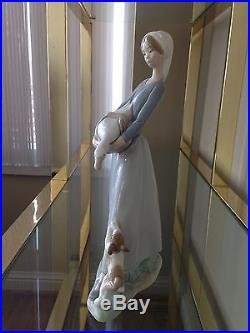 Lladro Woman with Goose and Dog Retired Excellent Condition
