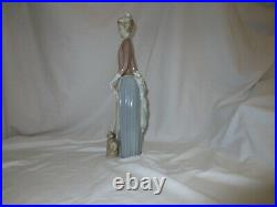 Lladro Woman with Umbrella and Dog Figurine # 4761