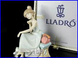 Lladro -chit Chat- Figure Model 5466 Girl Lady Telephone Dog Puppy Dalmatian Box